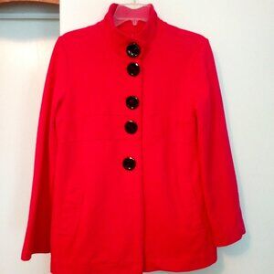 🔥 Nirvana in Red 🌺 Neon Buddha Jacket | Black Buttons | Size M | Lightweight